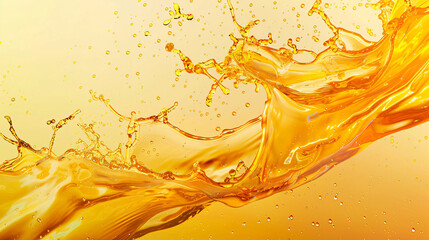 Splashing illustration. Translucent yellow.