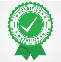 verified Stamp in green Shade with Tick mark  - obrazy, fototapety, plakaty