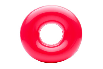 Colorful swim inflatable ring or rubber ring isolated on background, summer vacation concept,  swim tube for pool.