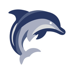 Dolphin animal logo icon template 2