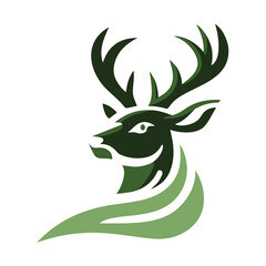 Deer head logo icon template 2