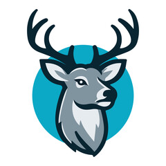 Deer head logo icon template 1