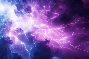 Fototapete Fraktale Wellen background with lightning