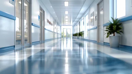 Fotobehang Blurred interior of hospital - abstract medical background © INK ART BACKGROUND