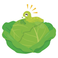 野菜を食べる青虫