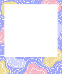 Polaroid photo frame with colorful