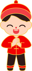 Chinese cute boy new year
