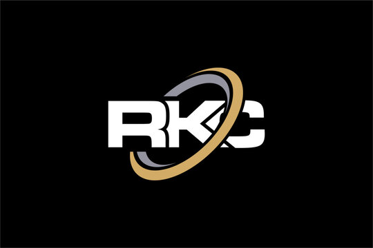 RKC creative letter logo design vector icon illustration