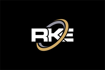 RKE creative letter logo design vector icon illustration