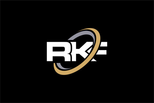 RKF creative letter logo design vector icon illustration