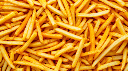 Pile of French Fries on Table
