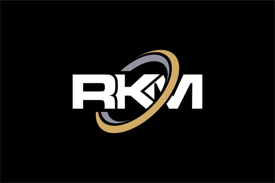 RKM creative letter logo design vector icon illustration
