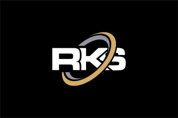 RKS creative letter logo design vector icon illustration