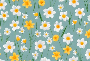 seamless pattern with flowers