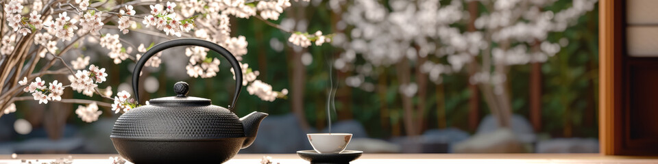 Invigorate your morning: steam rises from a cup, carrying the revitalizing aroma of brewed tea.