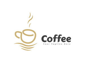 abstract line art cup mug drink coffee logo icon symbol design template illustration inspiration