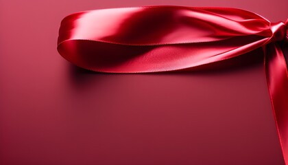 Red velvet background with ribbon