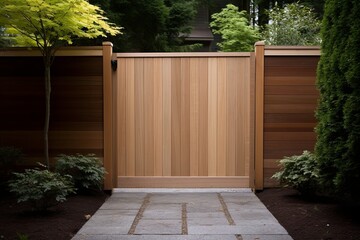 Minimalist Zen Garden Concepts: Serene Farmhouse Wooden Gate Entrance Zen Oasis