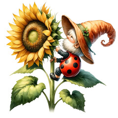 Ladybug Gnome clipart bundle