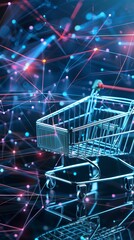Ecommerce shopping experience futuristic online marketplace