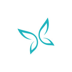 Abstract Butterfly vector logo design template