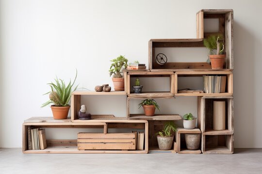 Repurposed Wood Shelving Units: Sustainable Eco-Friendly Home Designs