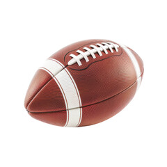 American football ball isolated against a transparent background.