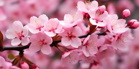 Sakura Vertical Version Of Pink red Cherry Blossom Spring