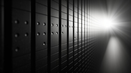 Monochrome Geometric Gradient: Shades of Gray Transitioning Through Geometric Forms