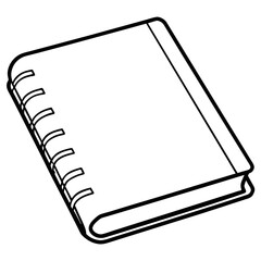 notebook isolated on white background