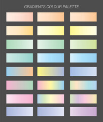 Gradients colour palette   Free vector