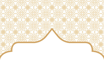 Islamic ornament pattern frame