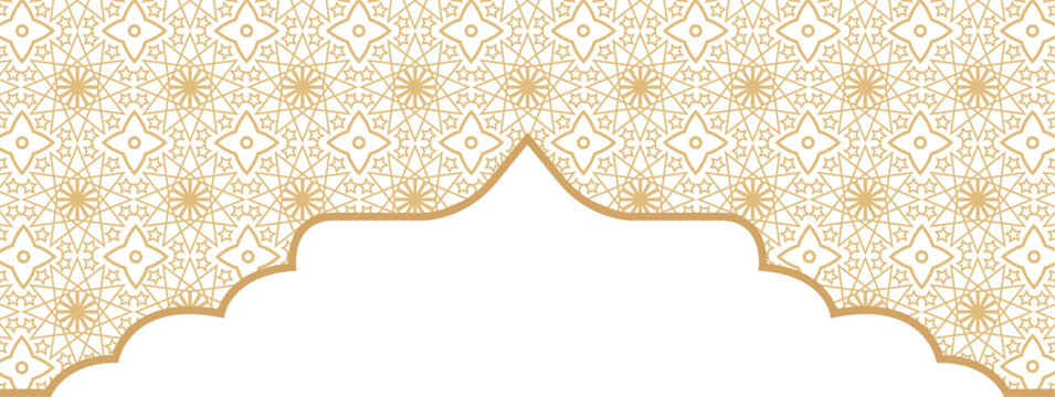 Islamic arabian floral ornament frame