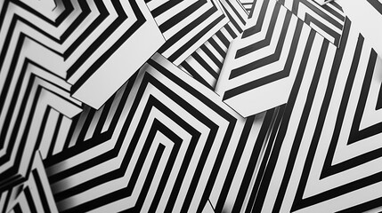Optical illusion art black and white geometric patterns