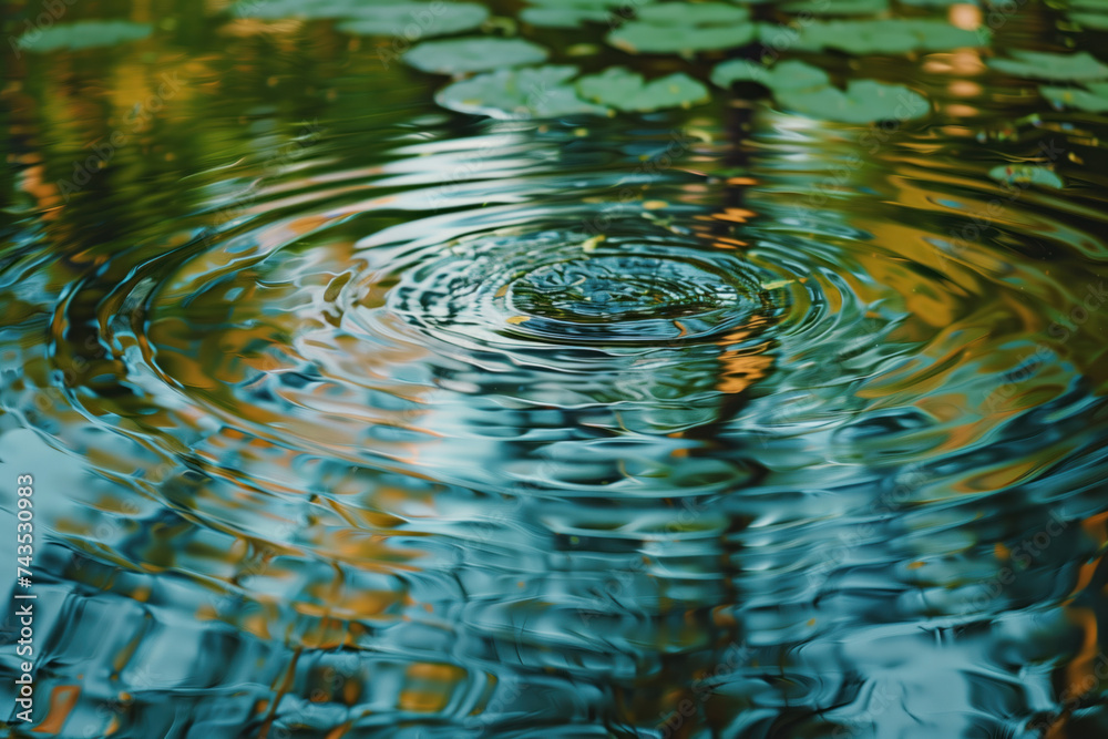 Poster water splash in the forest. water is the source of life. a slide background for showcasing the impor