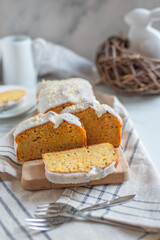 home made carrot sponge cake  - 743531783