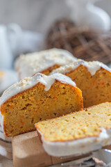 home made carrot sponge cake  - 743531949