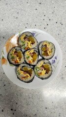 close up of kimbap