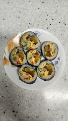 close up of kimbap