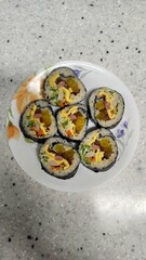 close up of kimbap