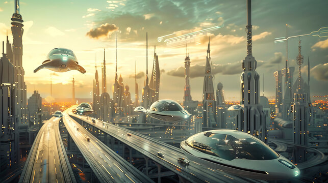 Fantasy futuristic city