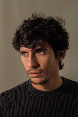 Fototapeta premium A Captivating Glimpse of a Person in a Stylish Black Shirt
