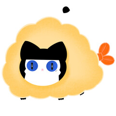 Tempura Cat Cartoon illustration Cute Cat Cartoon Cute Tempura Cartoon Japanese Style Cartoon
