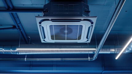 Ceiling mounted cassette type air conditioner
