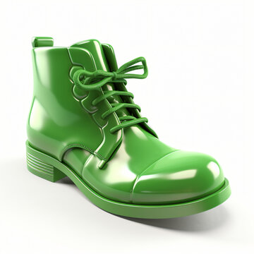 3d render icon of St patricks day leprechaun shoes generated AI