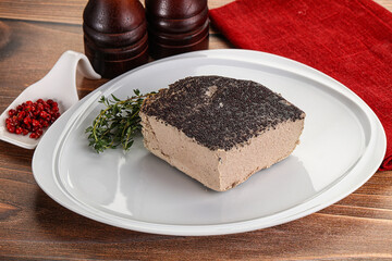 Delicous liver pate snack appetizer