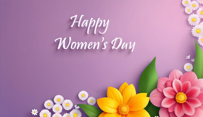 Happy Women's Day card for International women's day