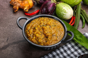 Indian cuisine Dal Tadka soup