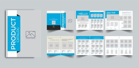 Fototapeta na wymiar Product Catalog design layout template with cover page design
