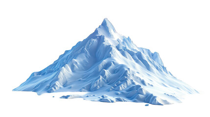 Mountain snow isolated on transparent background